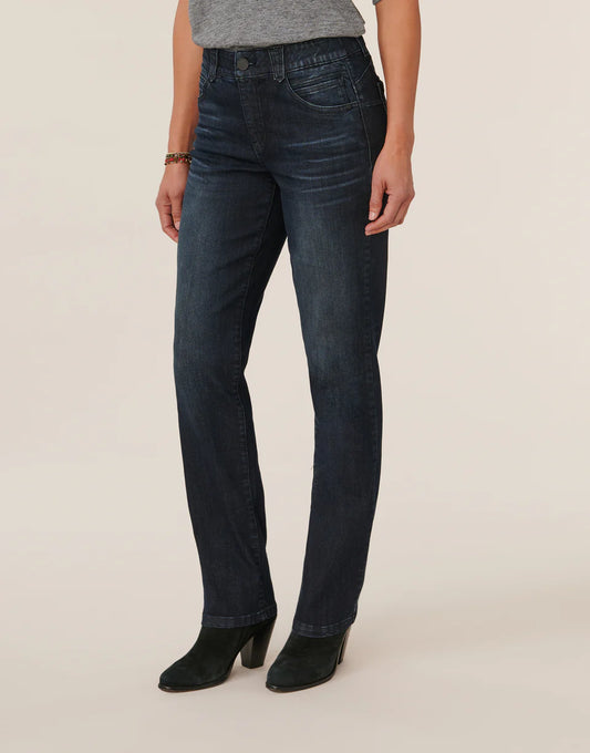 "Ab"solution® Dark Indigo Artisanal Straight Leg Jeans