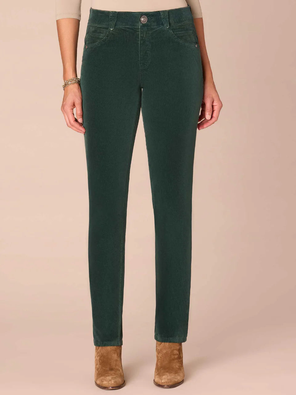 "Ab"solution® Mid-Rise Corduroy Straight Leg Pants