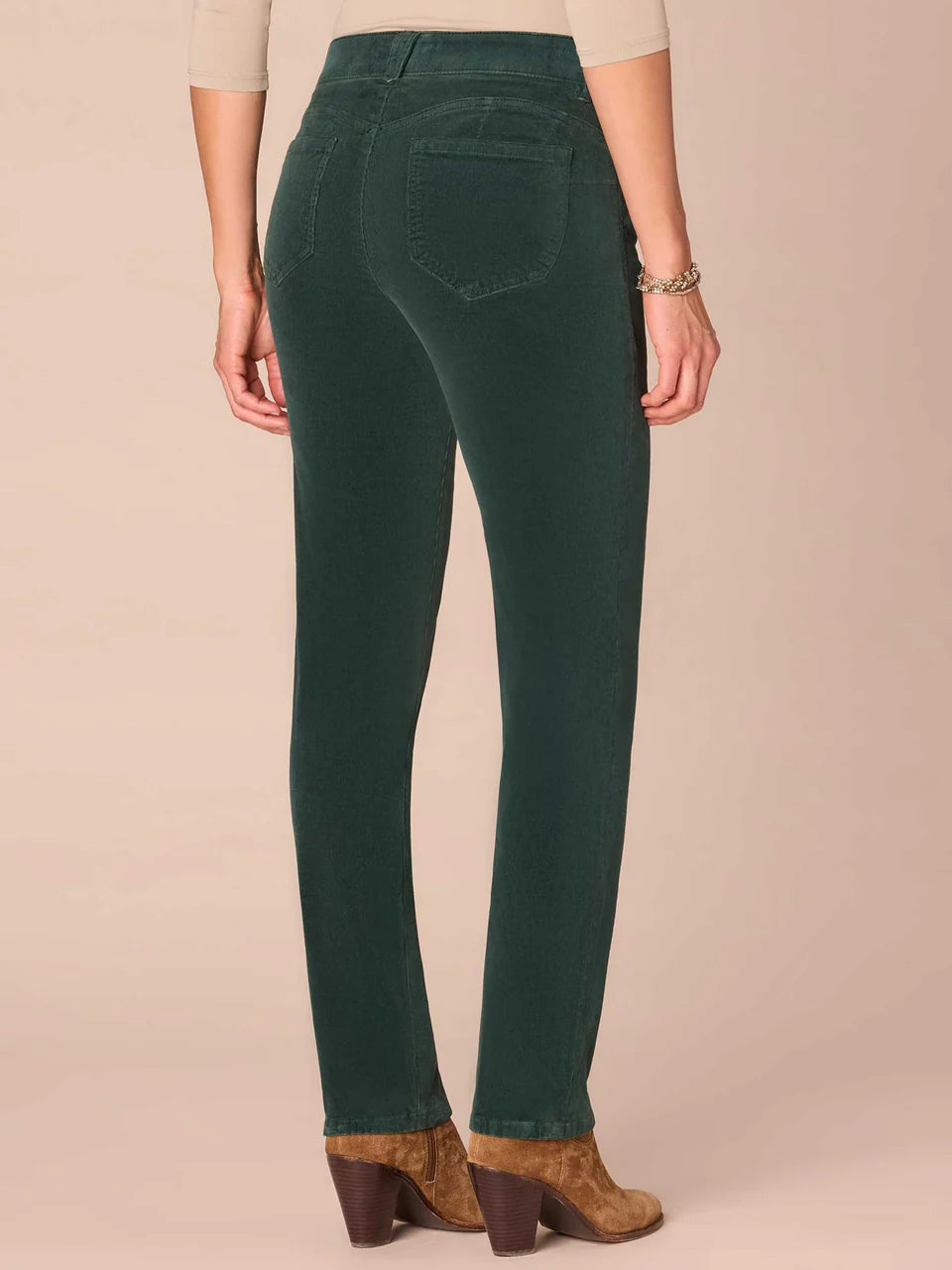 "Ab"solution® Mid-Rise Corduroy Straight Leg Pants