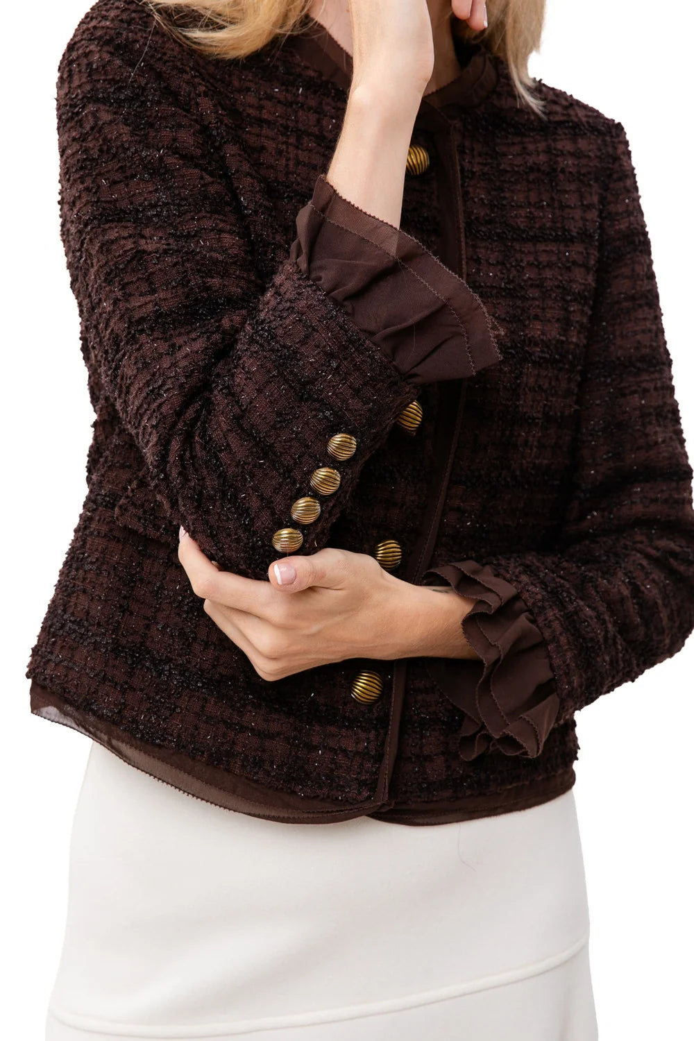 The Faith Tweed Button Jacket