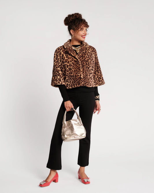 Blaine Jacket in Leopard Faux Fur
