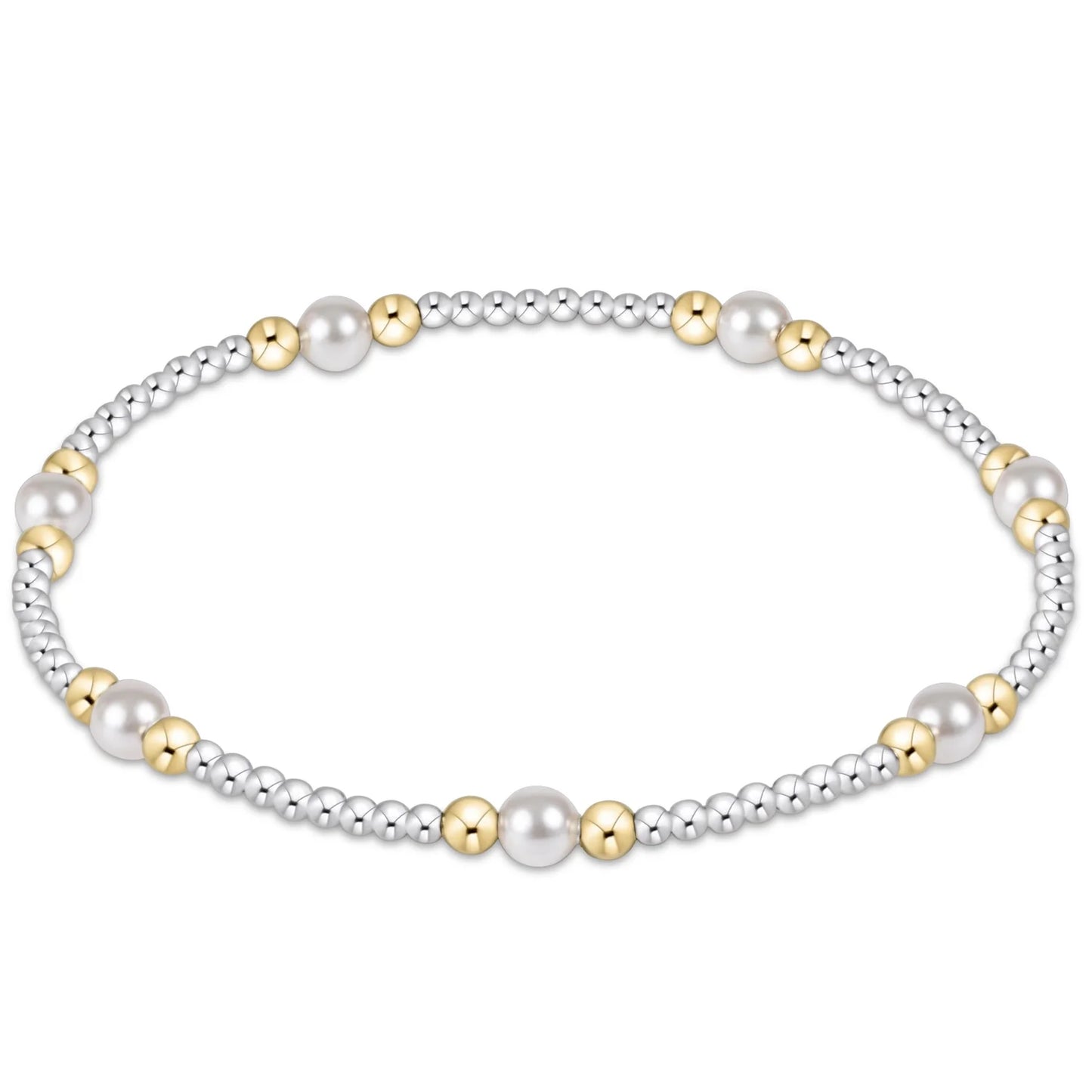 Purpose Pearl 4mm Bead Bracelet-Mixed Metal