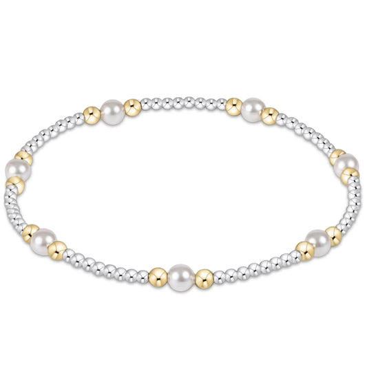 Purpose Pearl 4mm Bead Bracelet-Mixed Metal