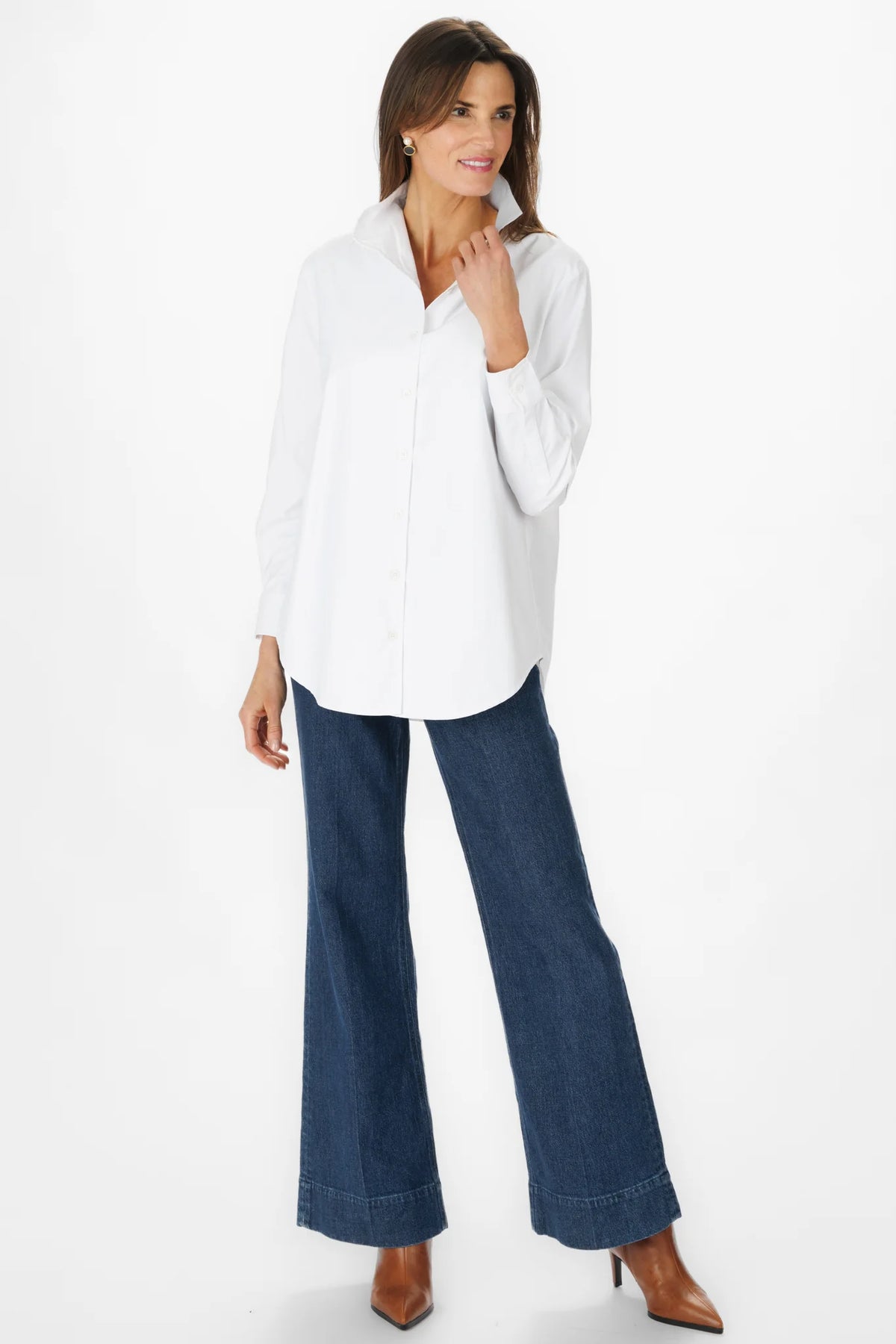 Beaufort Silky Oxford Top