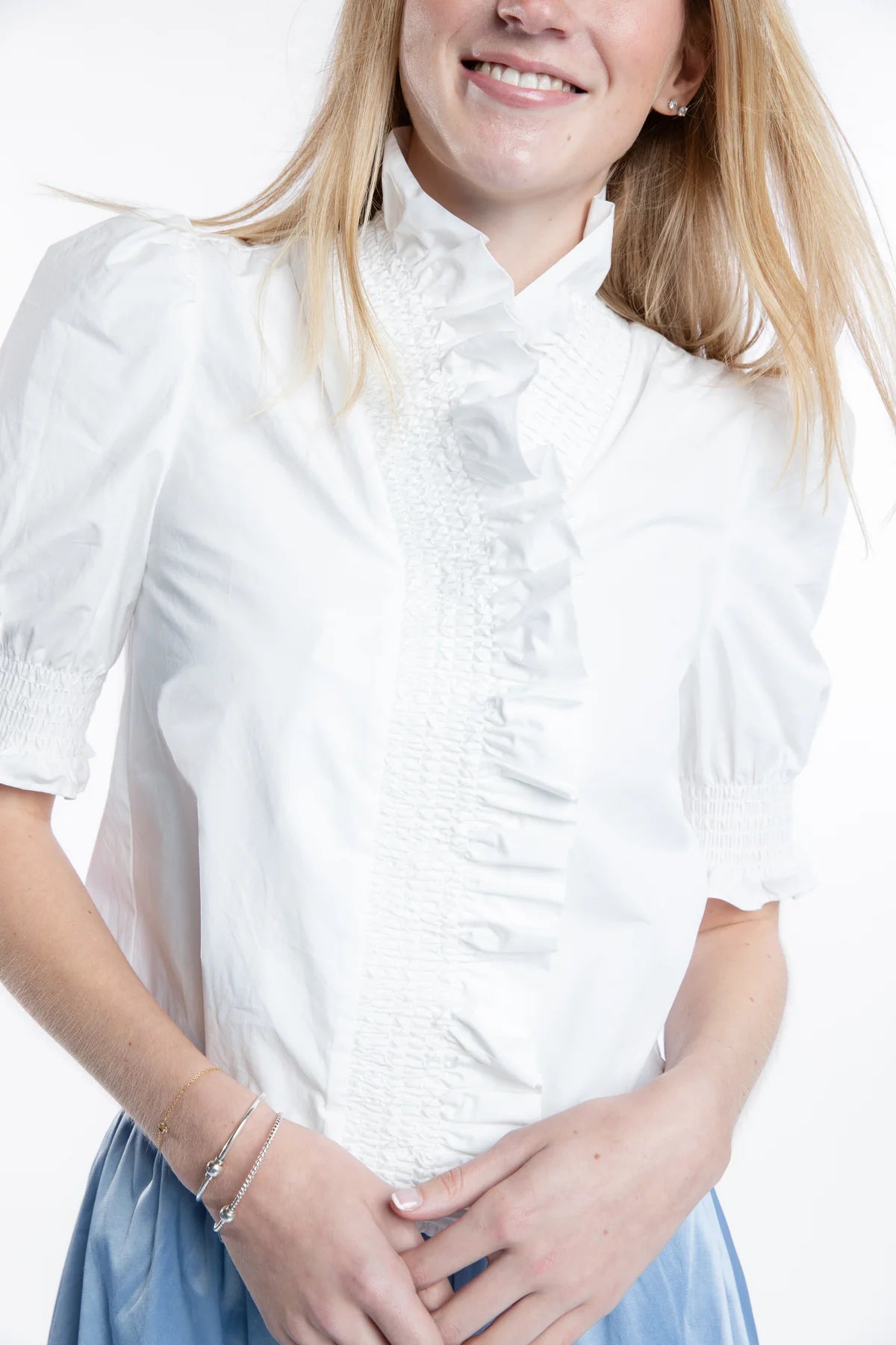 The Kiki Ruffle Cotton Shirt