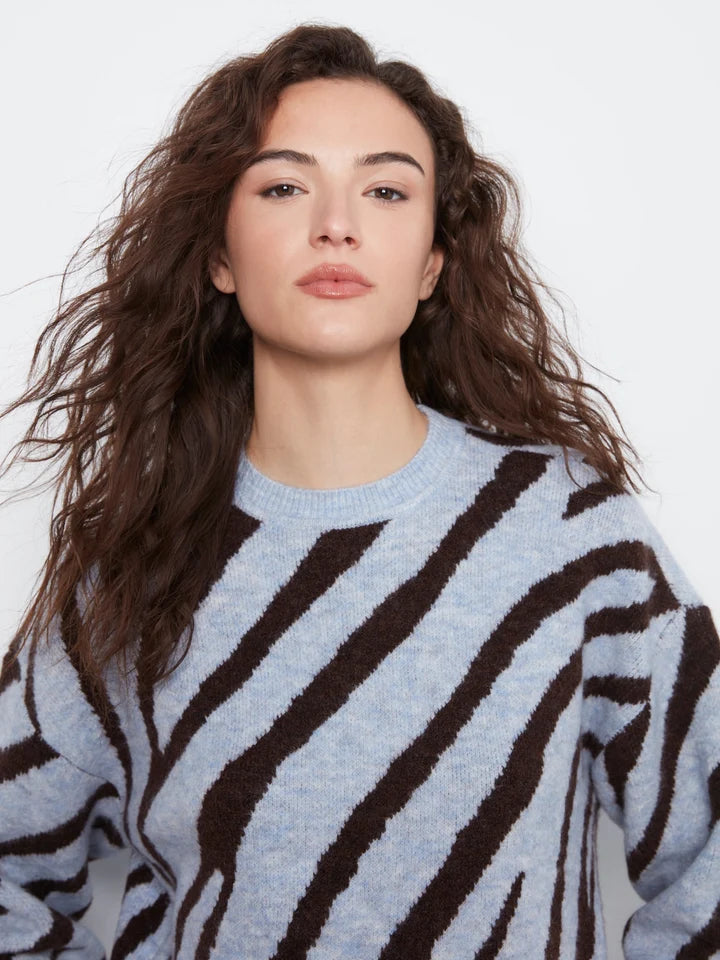 Crew Neck Jacquard Sweater