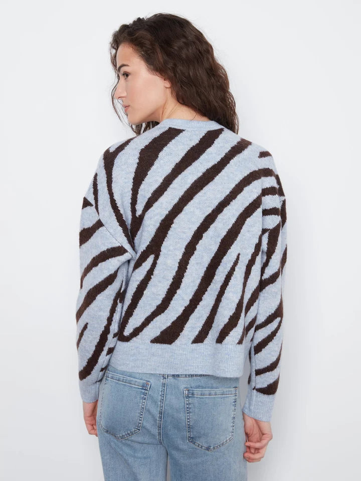 Crew Neck Jacquard Sweater