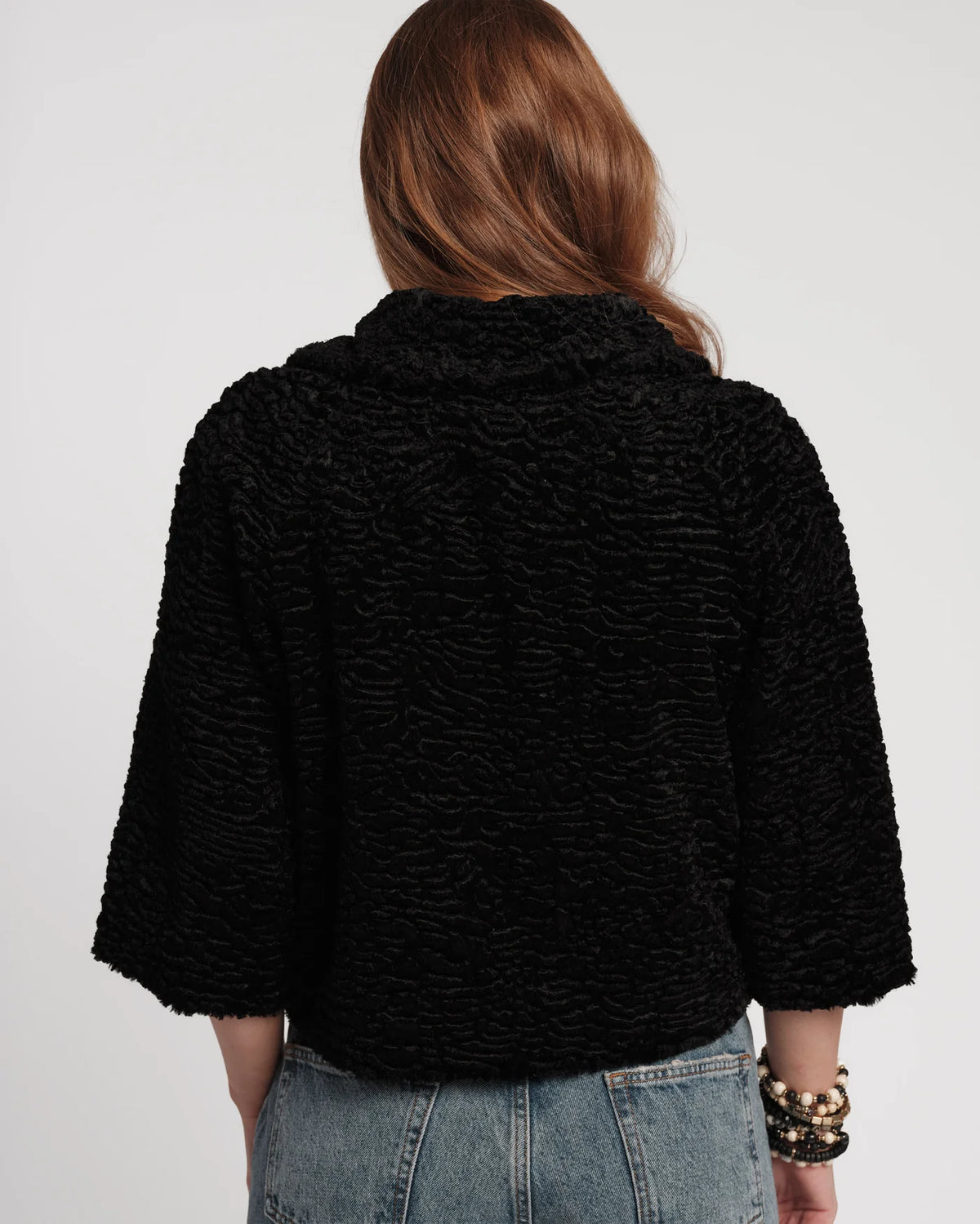 Blaine Jacket in Lamb Faux Fur