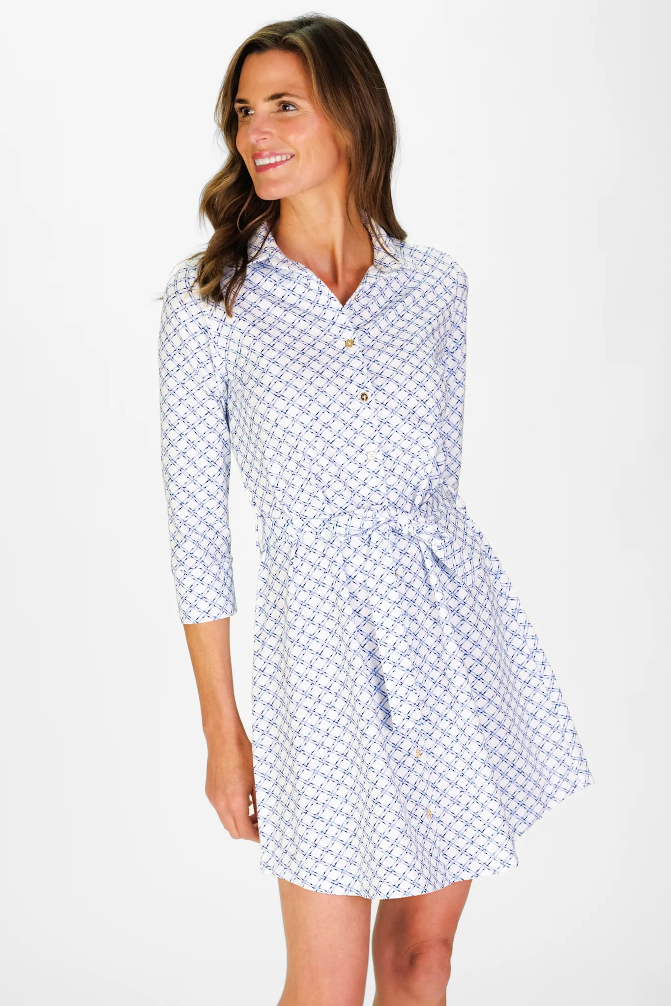 Camila 3/4 Sleeve Shirt Dress