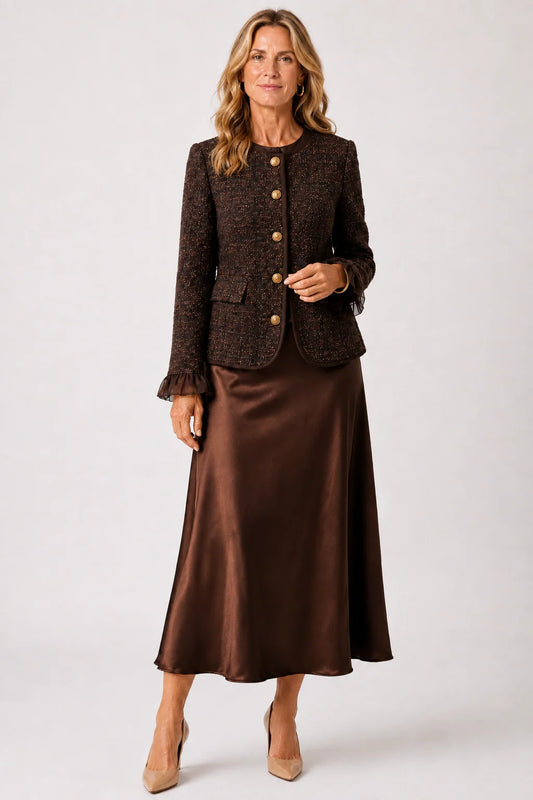 The Faith Tweed Button Jacket
