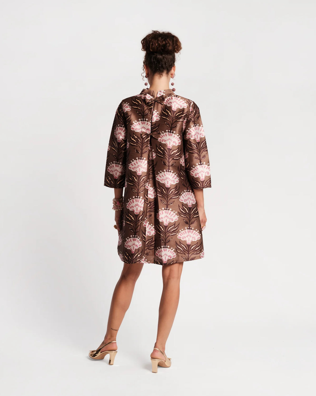 Diplomat Mini Dress with Sleeves in Heirloom Floral