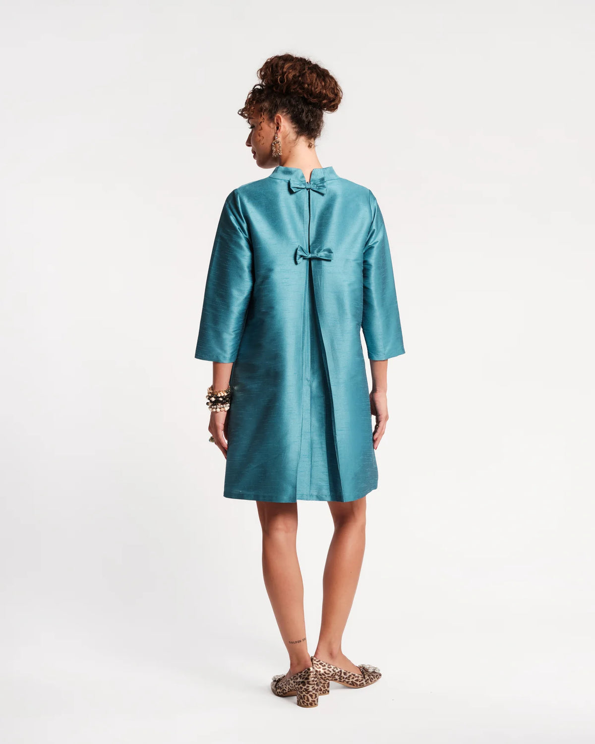 Diplomat Mini Dress in Teal