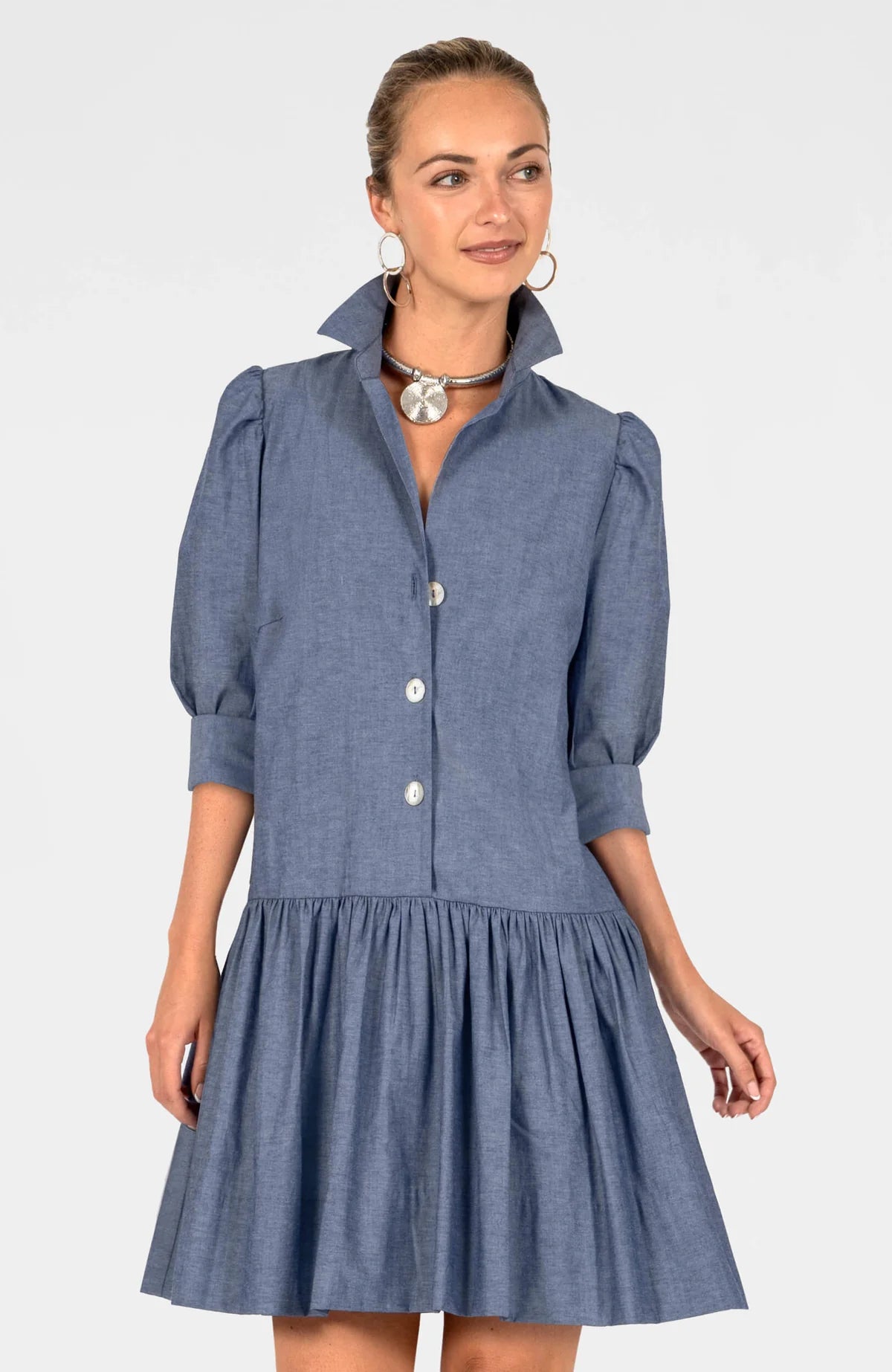 So Sweet Chambray Dress
