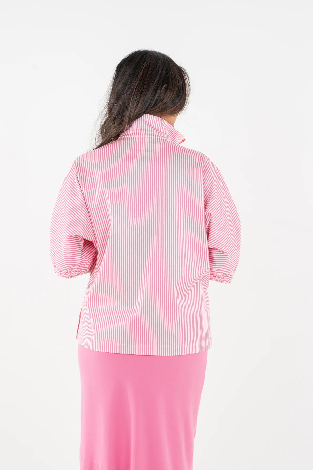 Bonny Top in Pink Carnation Stripe