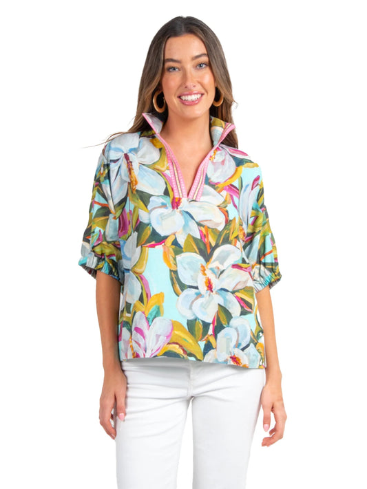 Poppy Top in Magnolia - The French Shoppe