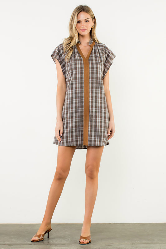Fall Plaid Mini Dress
