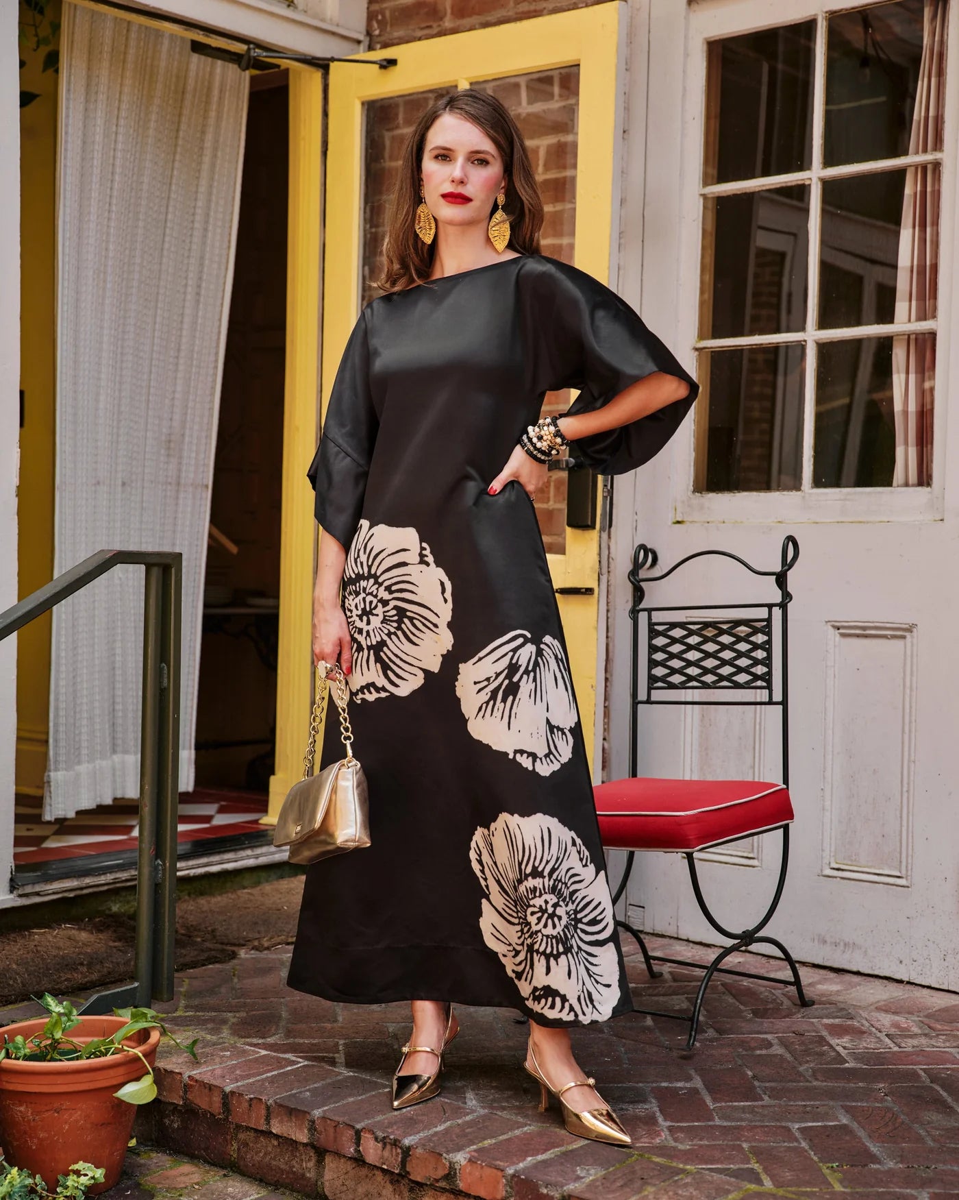 Spinnaker Maxi Dress in Carefree Chrysanthemum