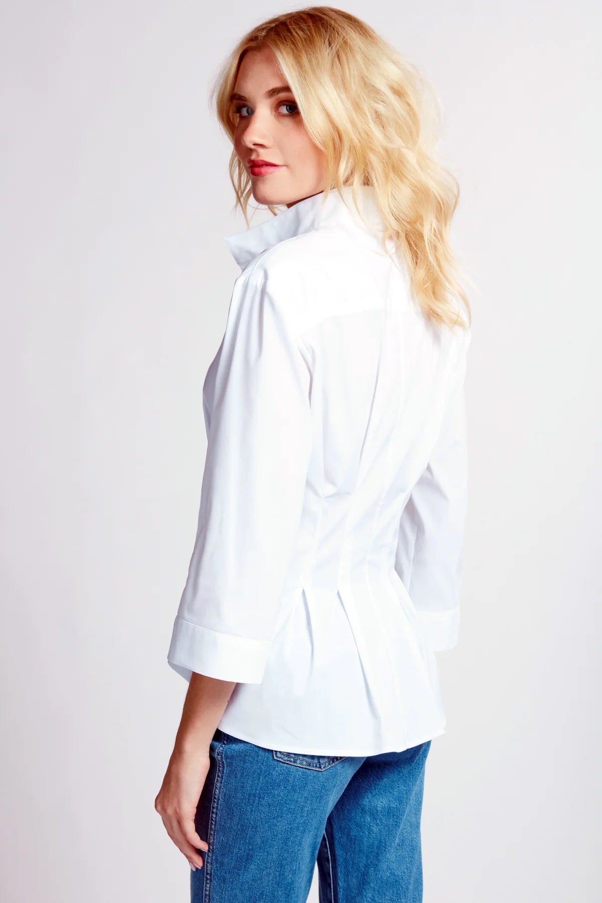 3/4 Sleeve Rocky Shirt Solid Silky Poplin