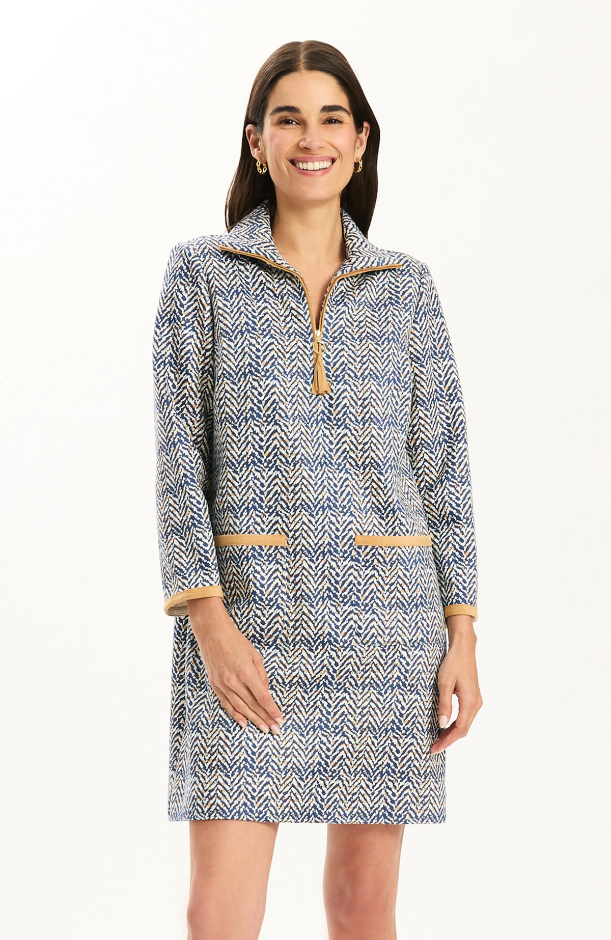 Melanie Plaid Knit Dress