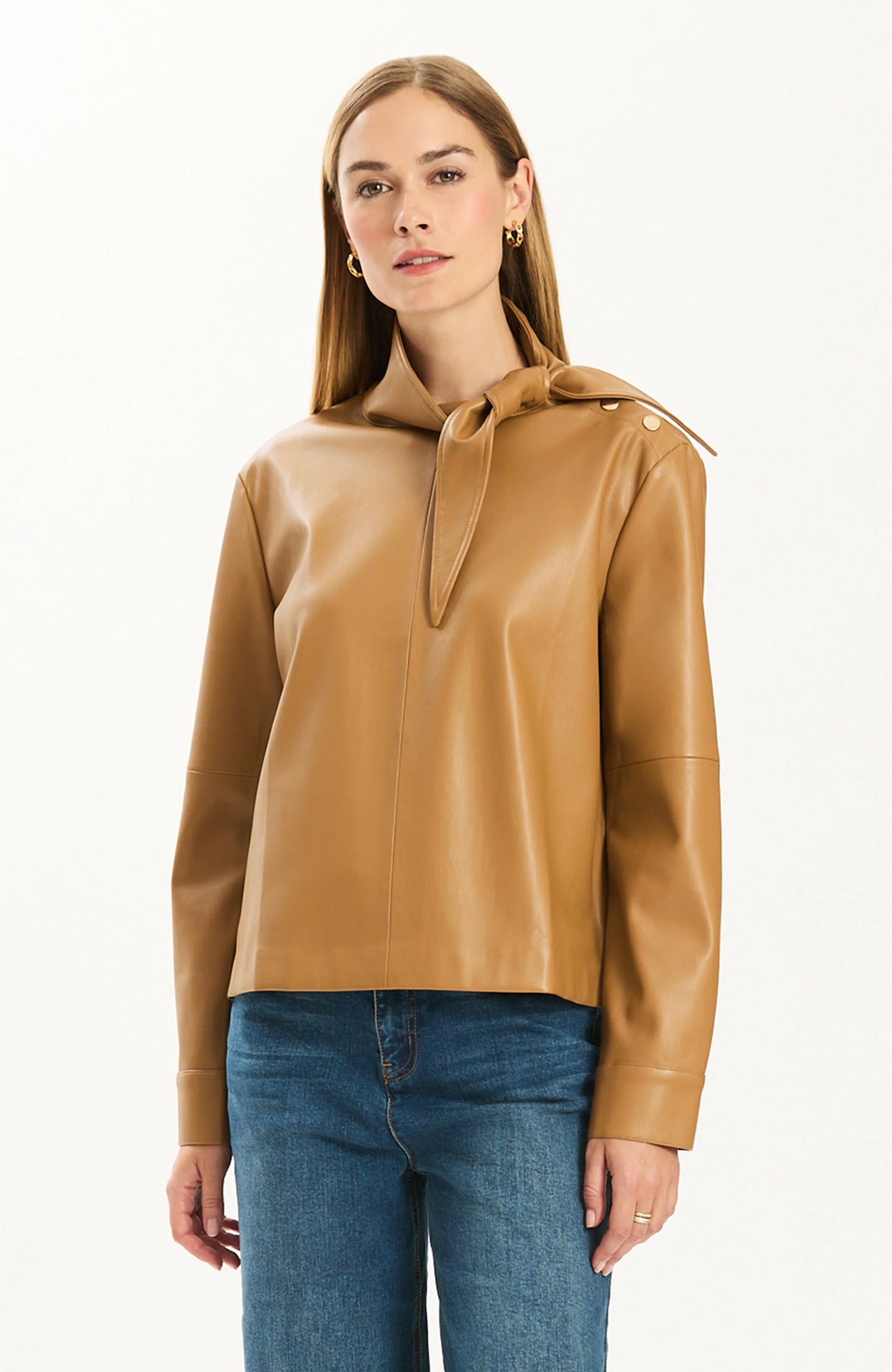 Rebecca Leather Shirt