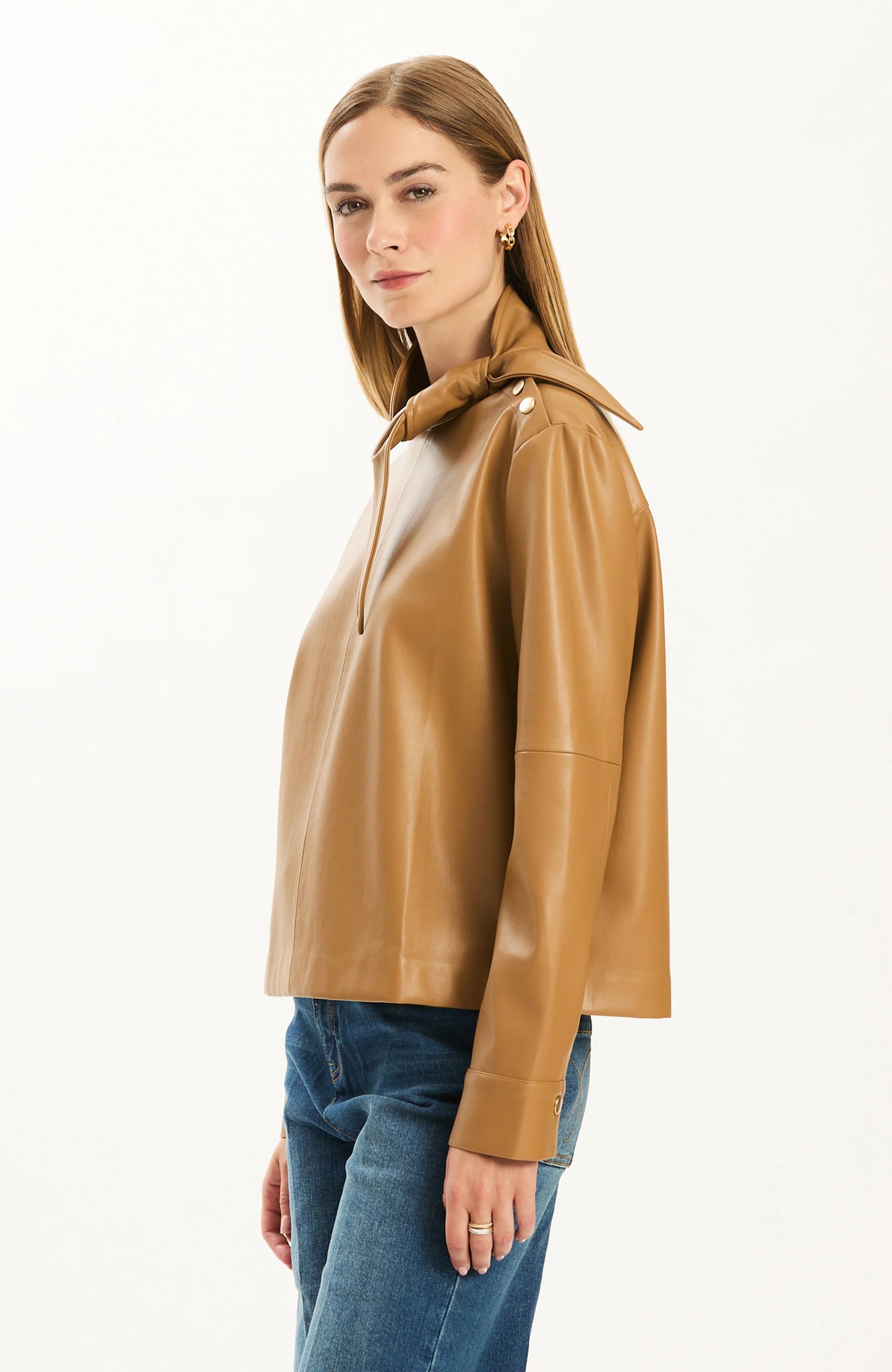 Rebecca Leather Shirt