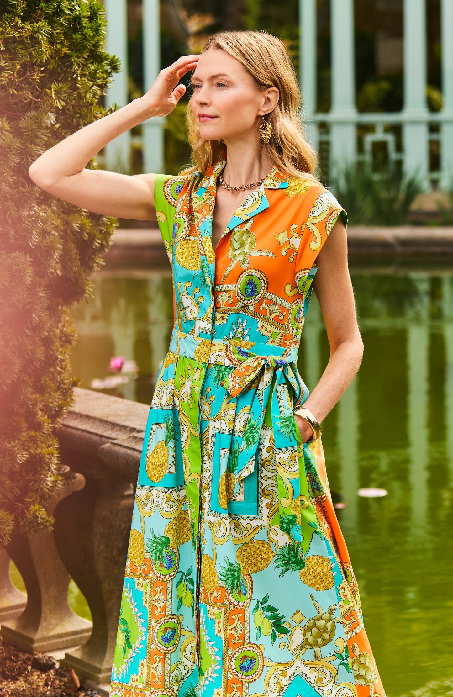 Paige Positano Cotton Shirtdress