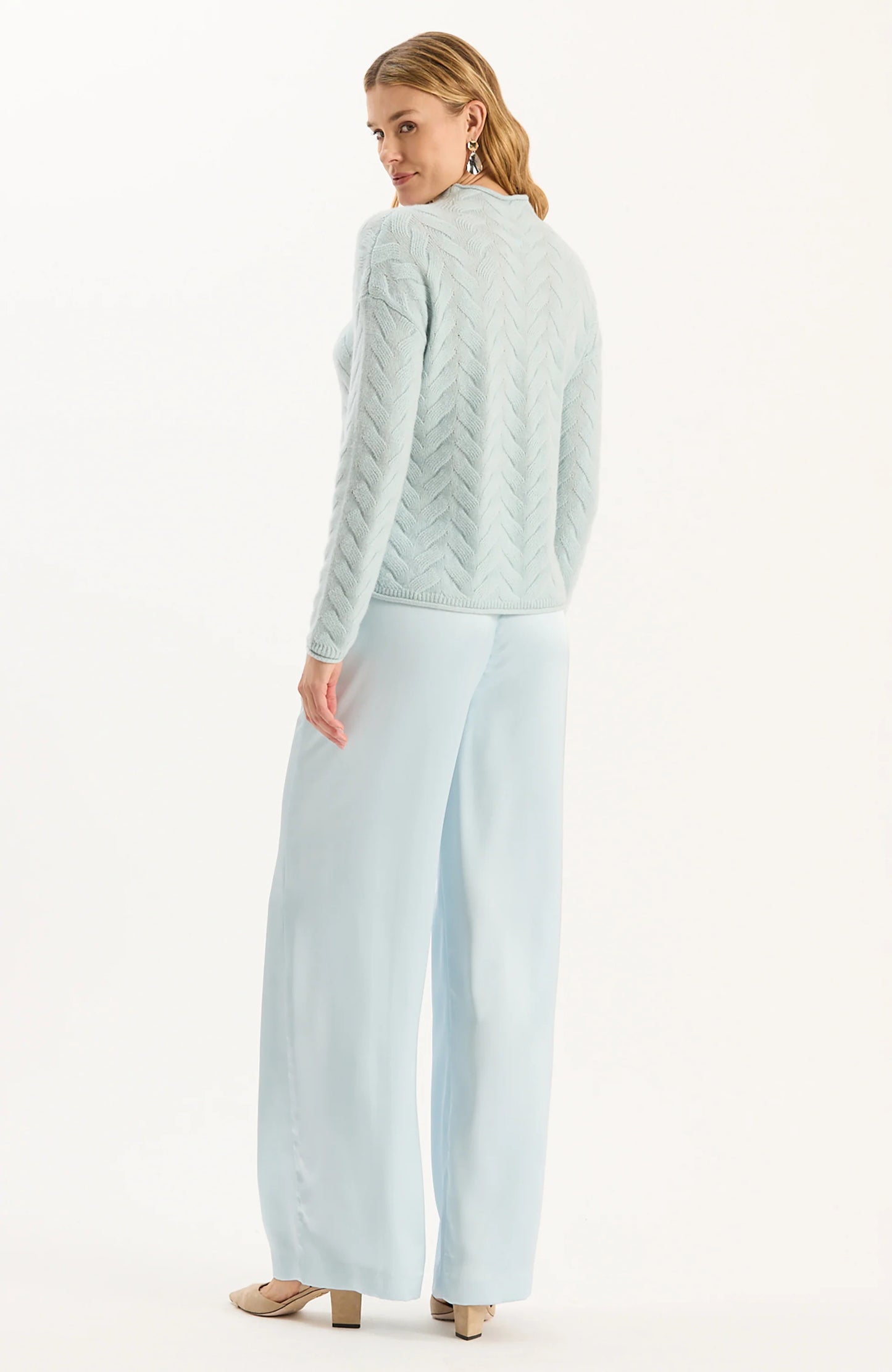 Gracie Basketweave Cashmere Sweater