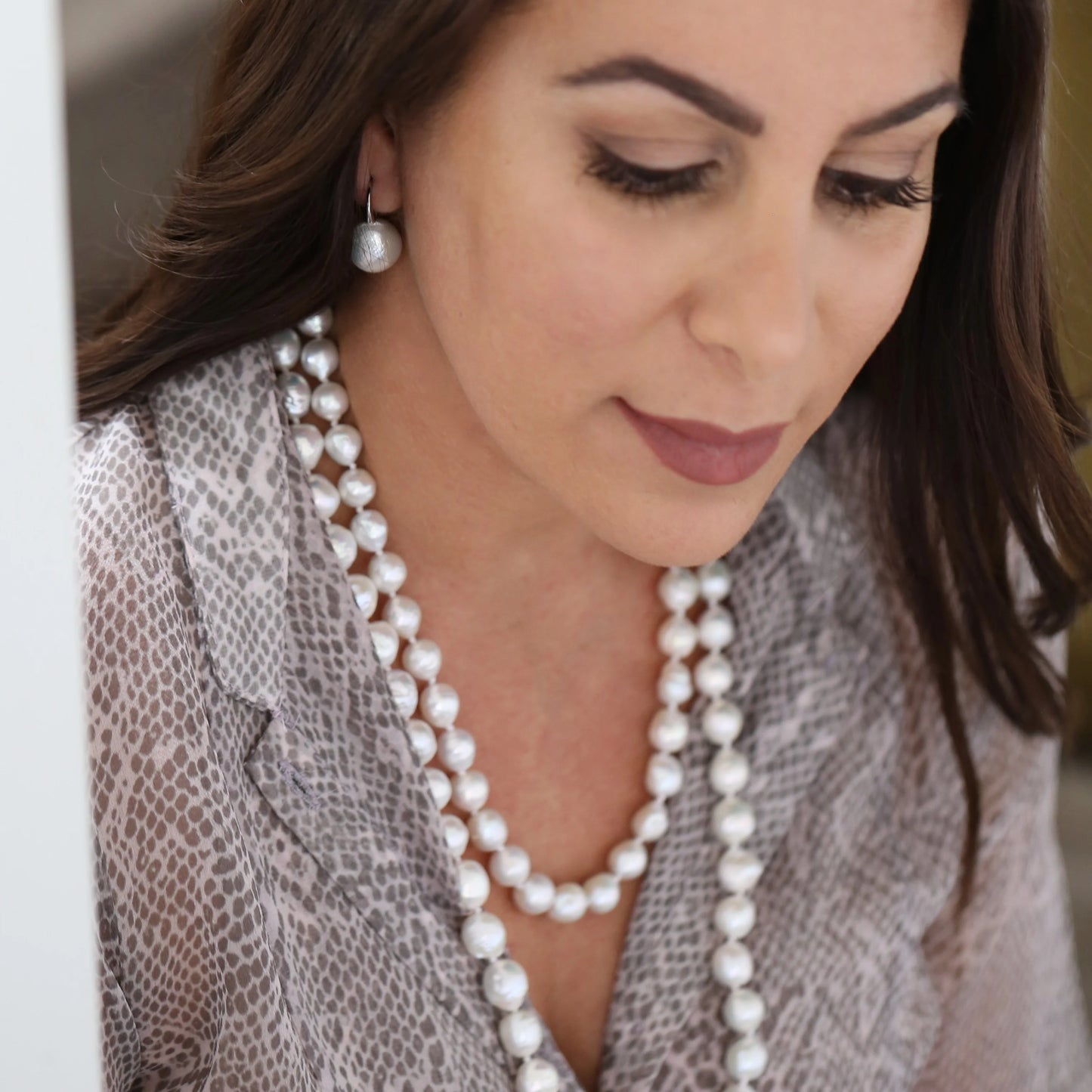 Edison Pearl Drop Earring in Silver