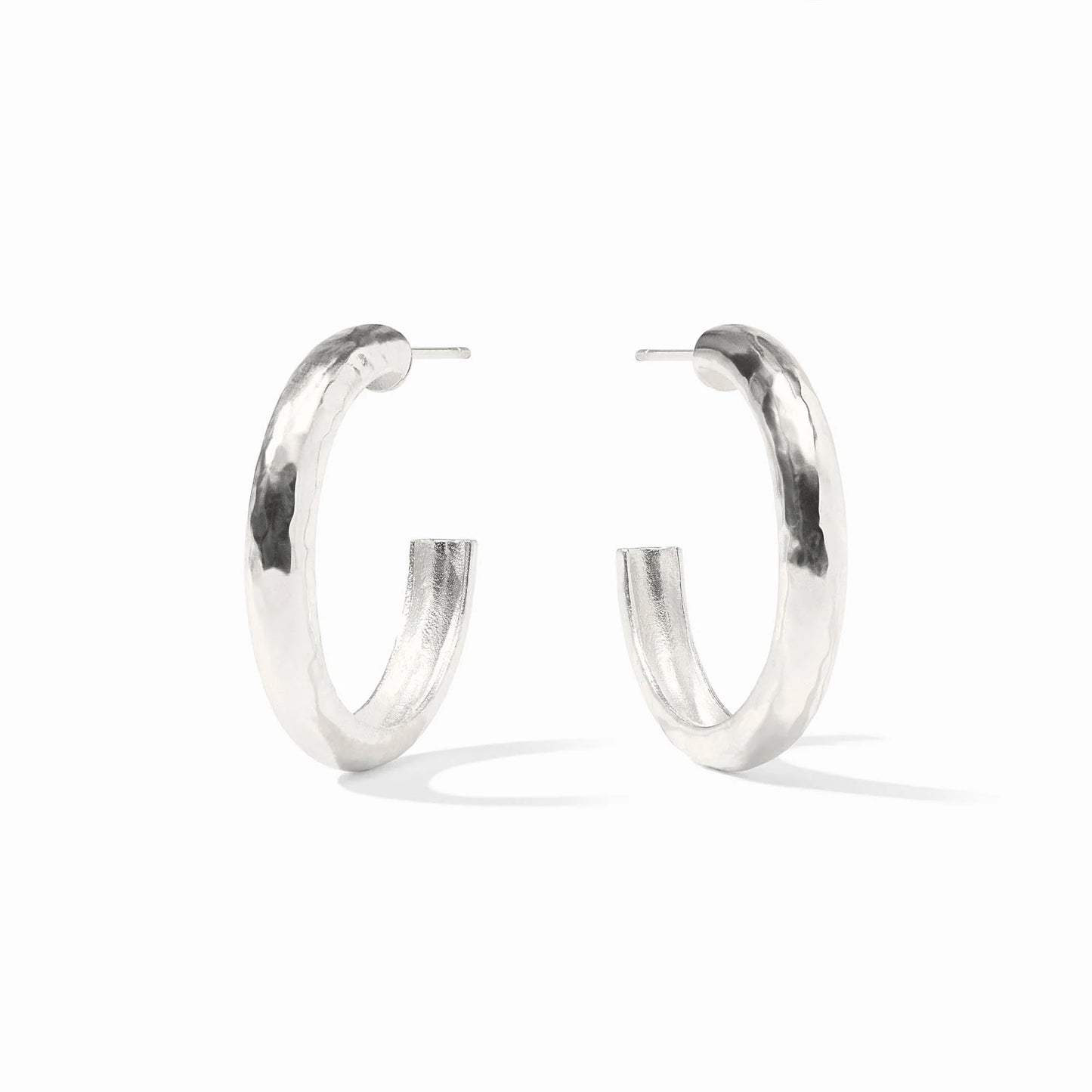 Medium Havana Hoop in Silver