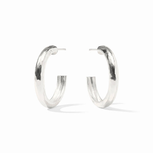 Medium Havana Hoop in Silver