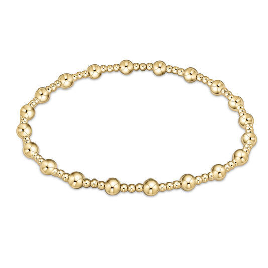 Classic Gold Sincerity Pattern 4mm bead bracelet
