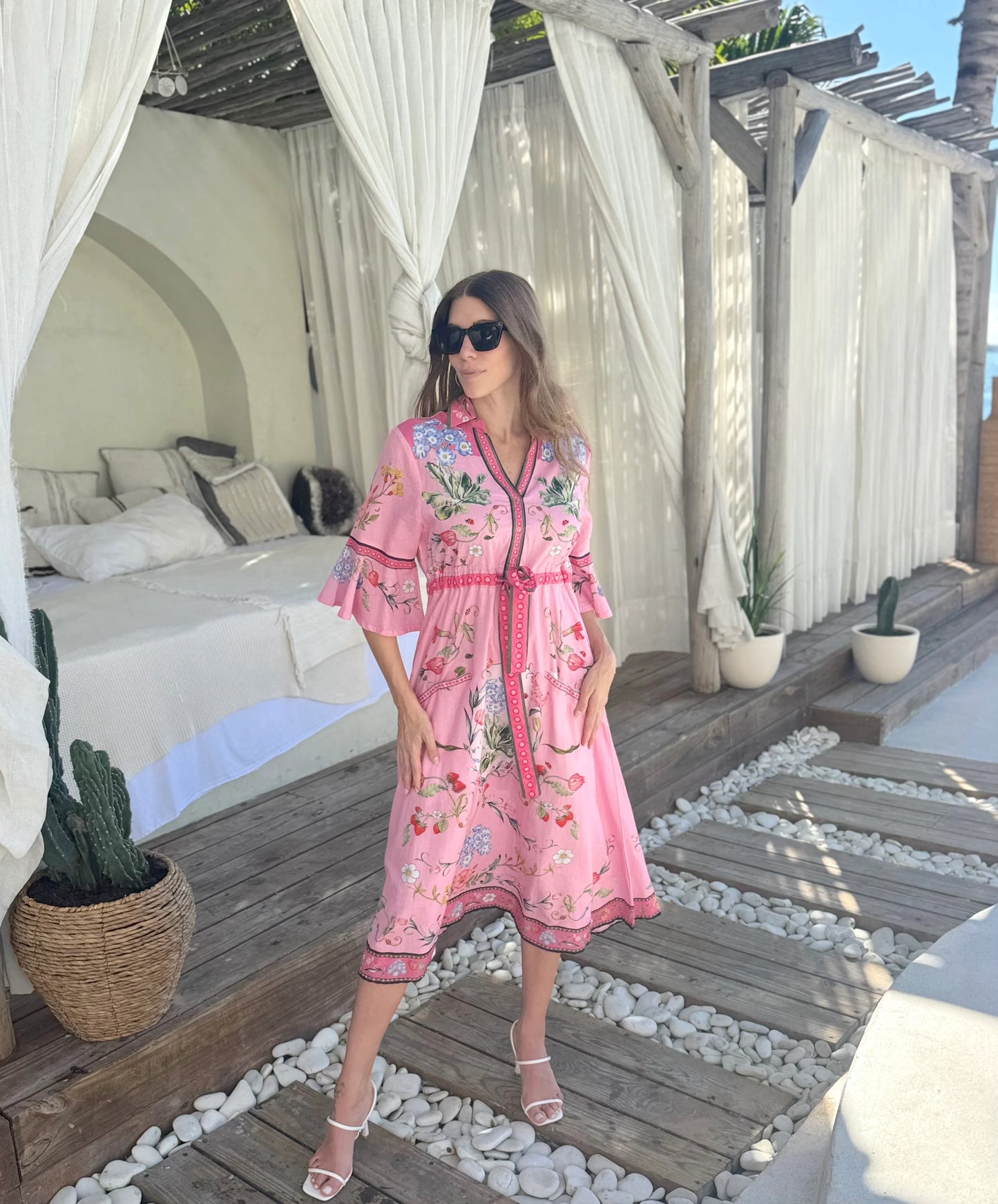 Cape Midi Dress