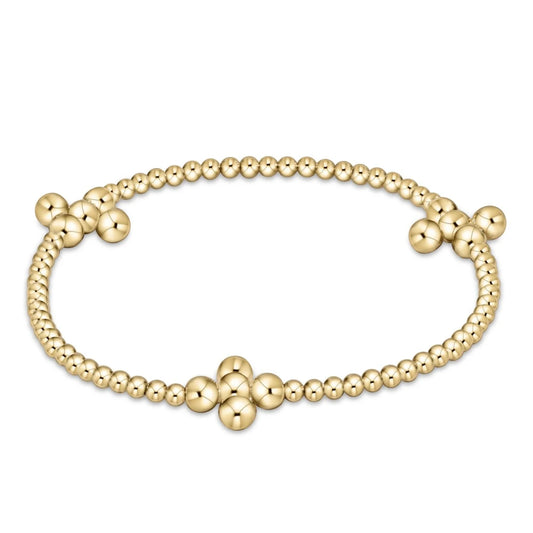 4mm Gold Signature Cross Bracelet