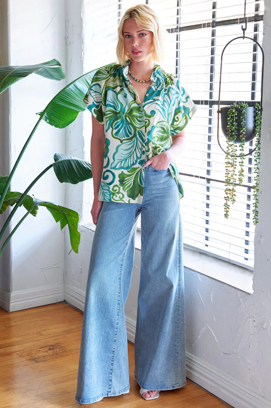 Jenny Top Mid-Mod Tropical