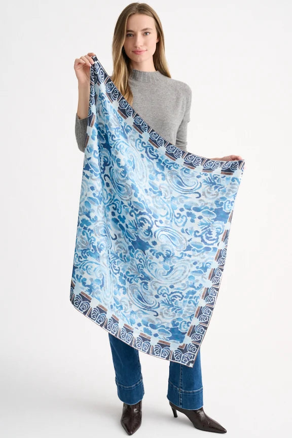Paisley Print Square Scarf
