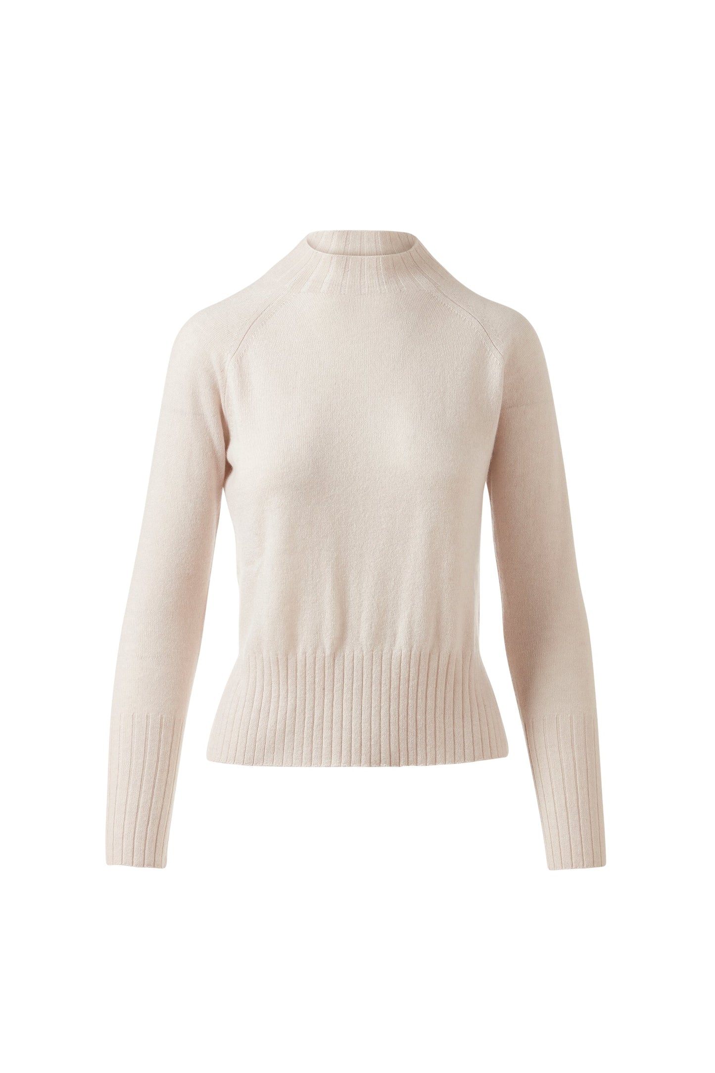 Rib Trim Funnel Neck Sweater
