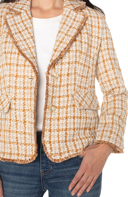 Blazer With Frayed Edges