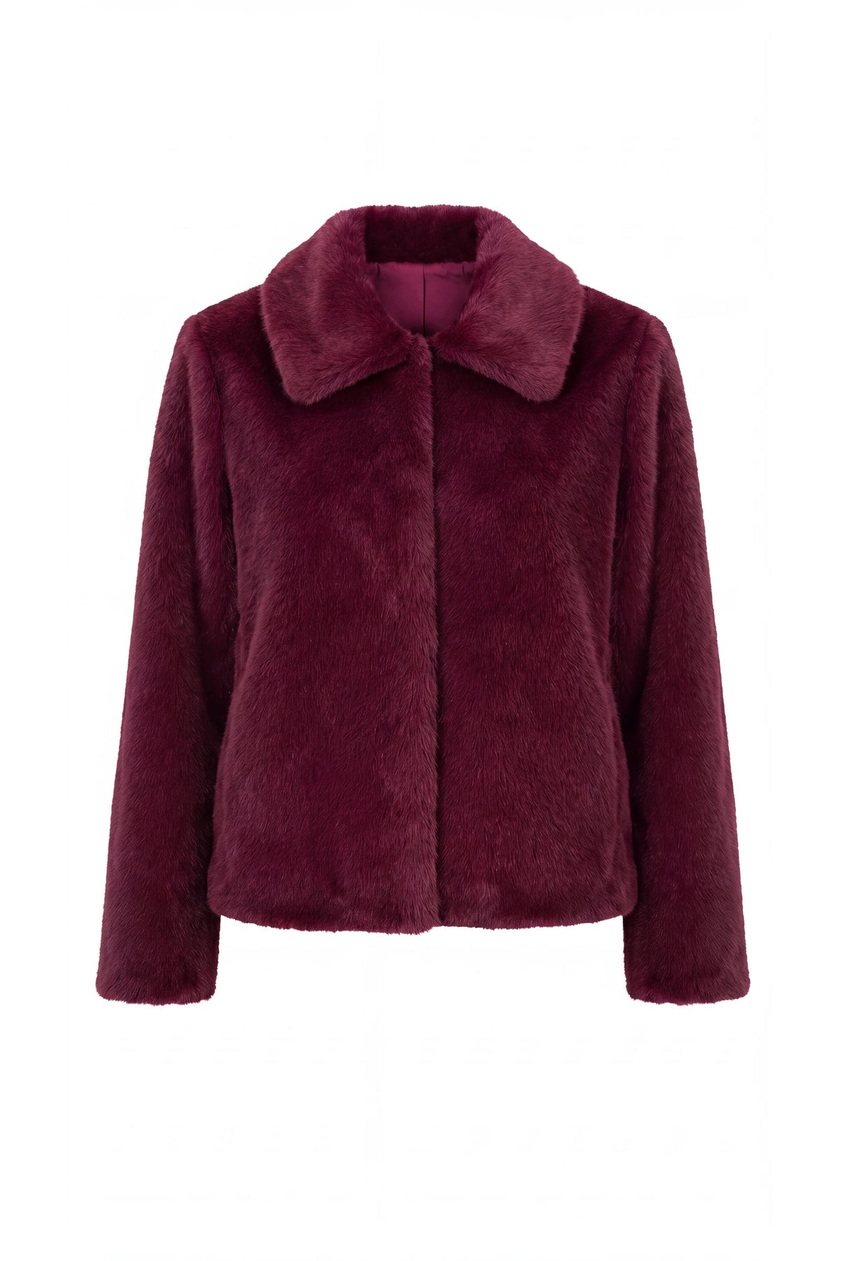 Collared Faux Fur Jacket