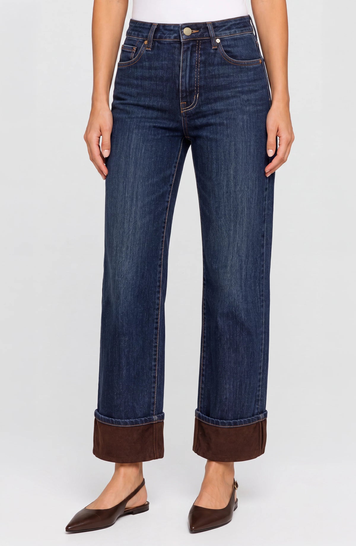 Kennedy High Rise Straight with Velvet Cuff