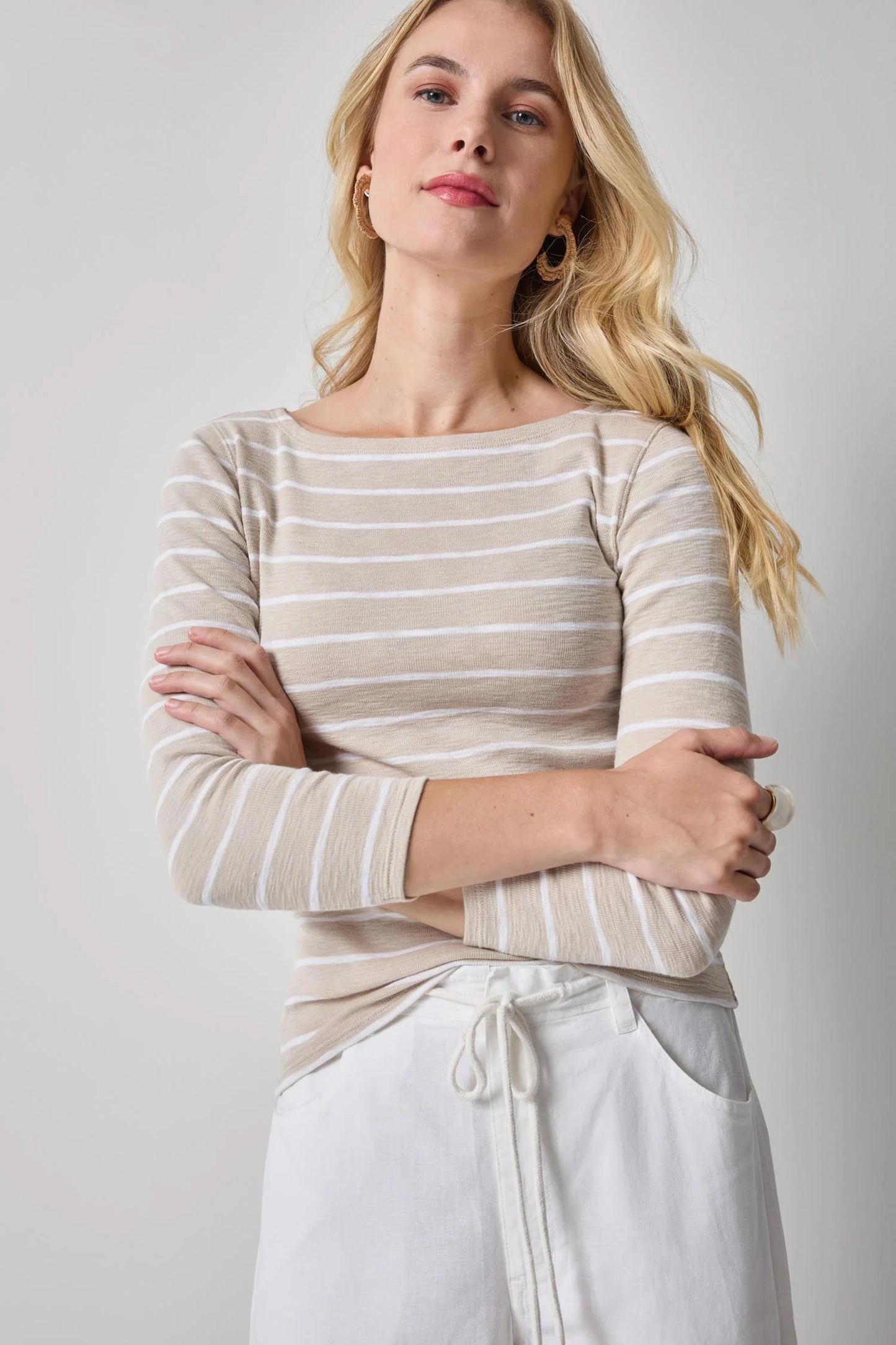 Striped Boatneck Tee