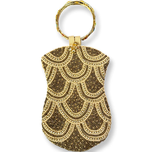 Mobile Beaded Bag with Ring Handle