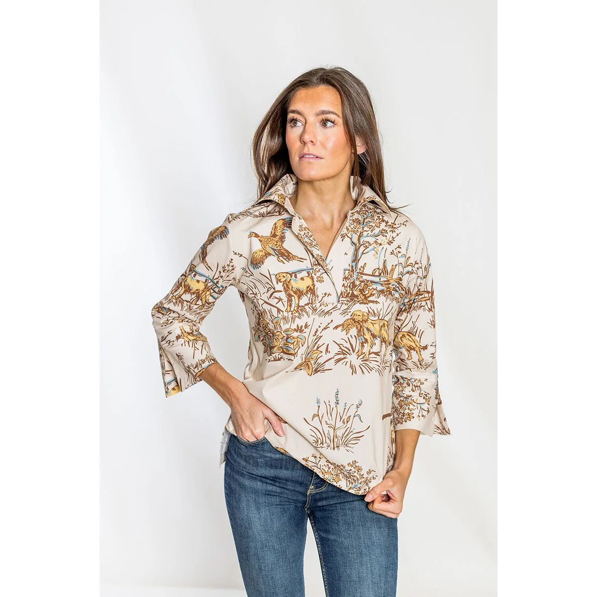 Ruthie Top in Maple Field & Feather