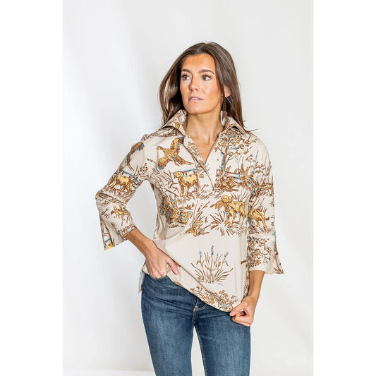 Ruthie Top in Maple Field & Feather