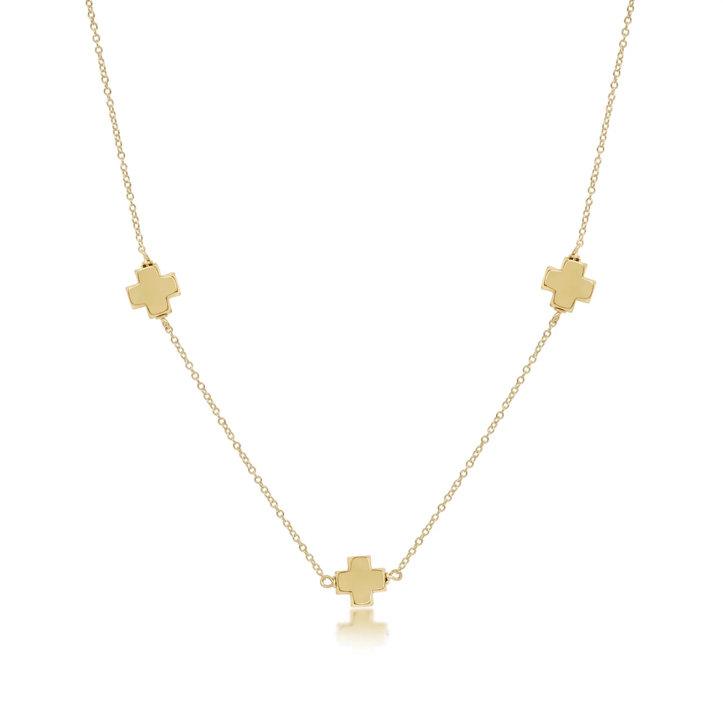 17" Choker Simplicity Chain Gold Signature Cross
