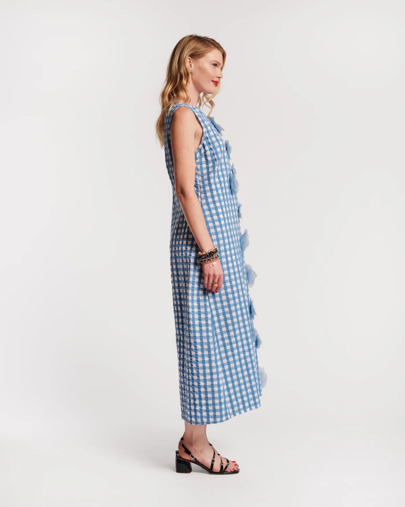 Origami Dress Gingham Cotton Poplin