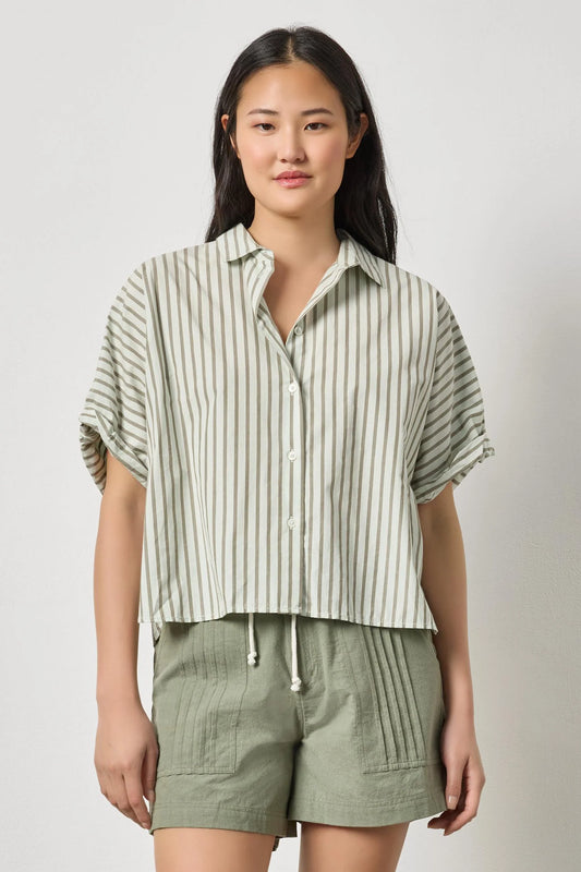Stripe Button Down Dolman