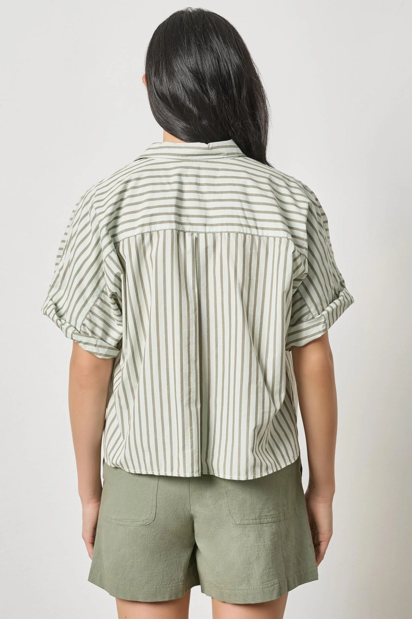 Stripe Button Down Dolman