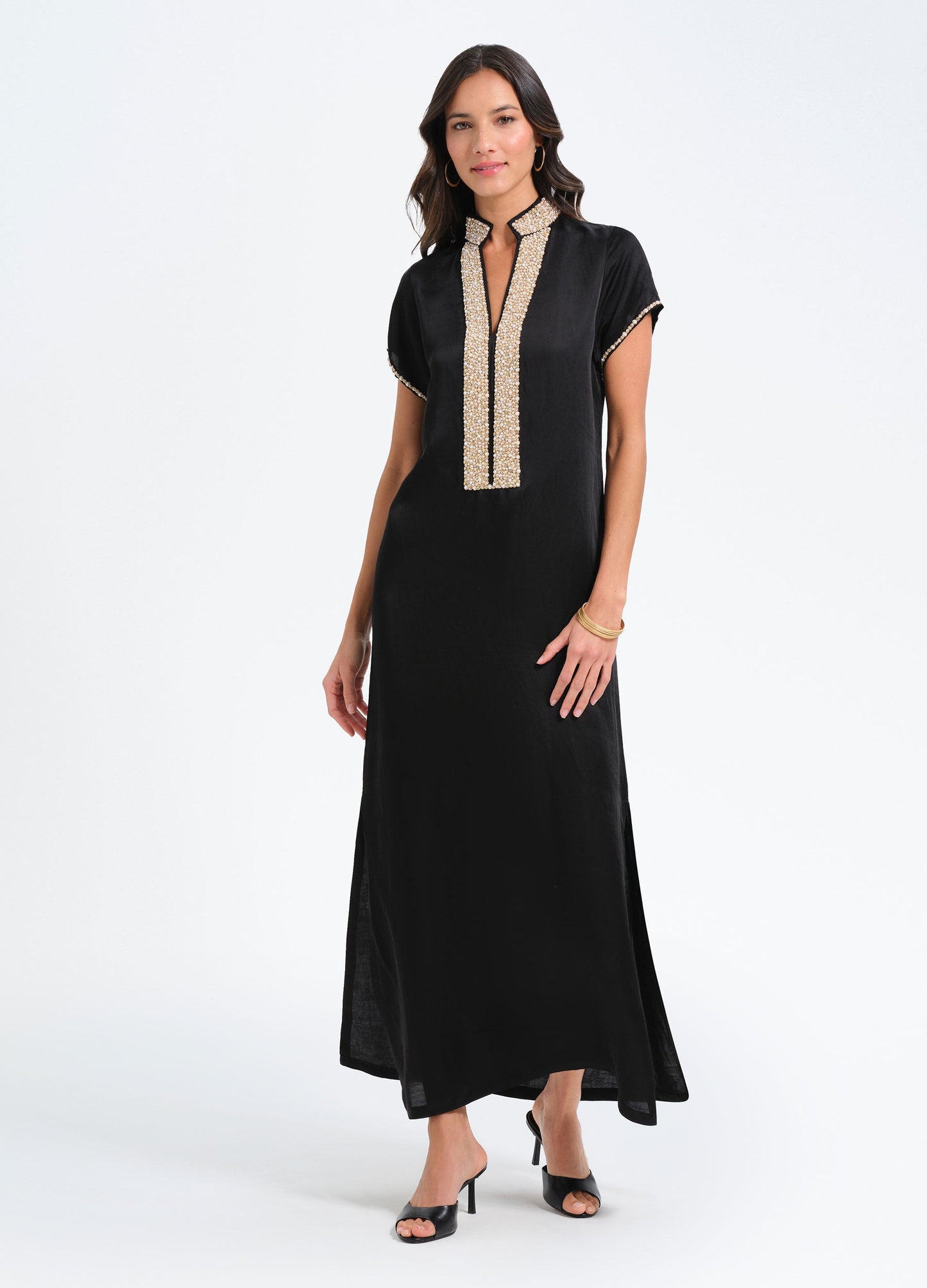 Pearl Cap Sleeve Caftan