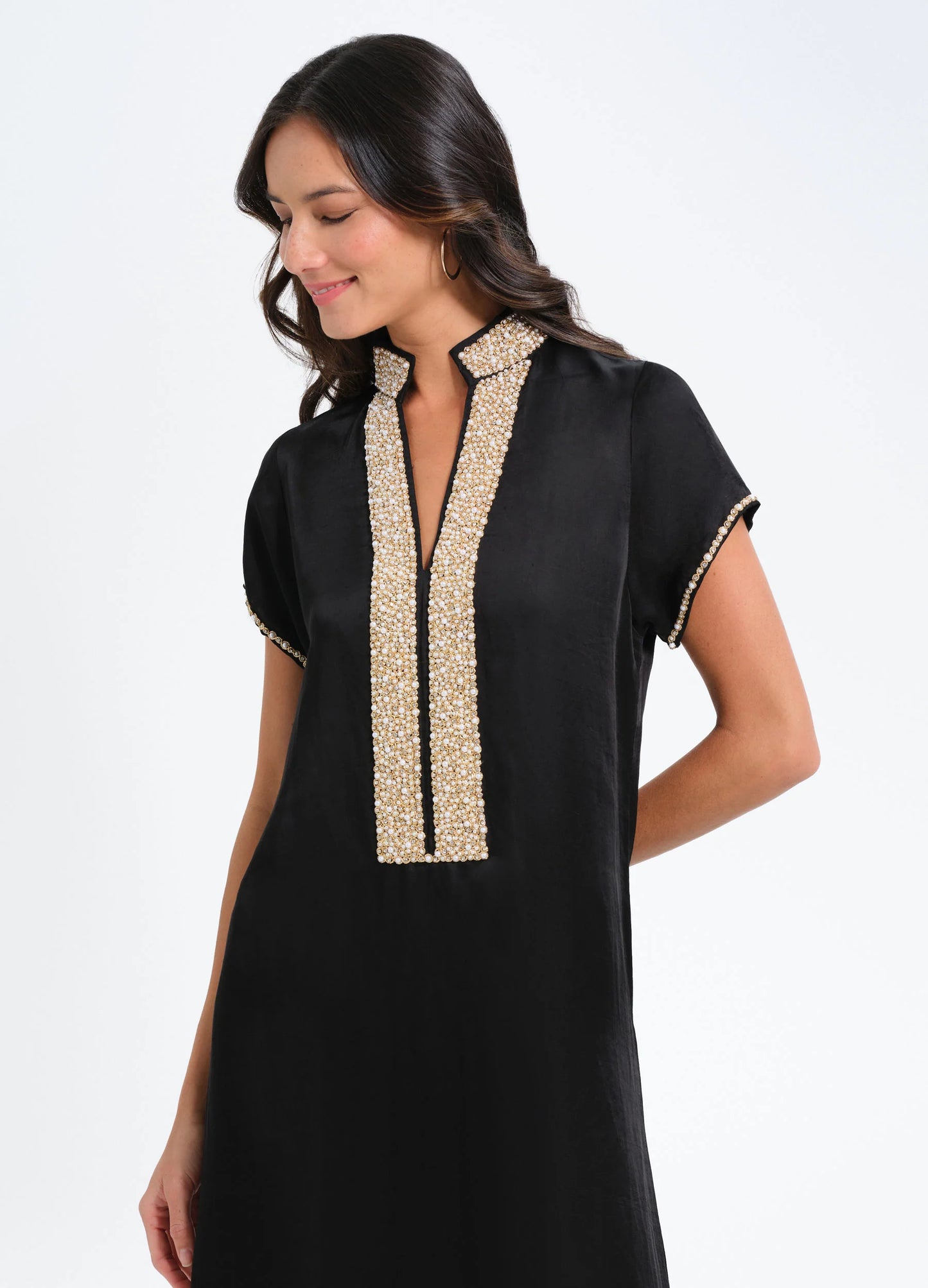 Pearl Cap Sleeve Caftan