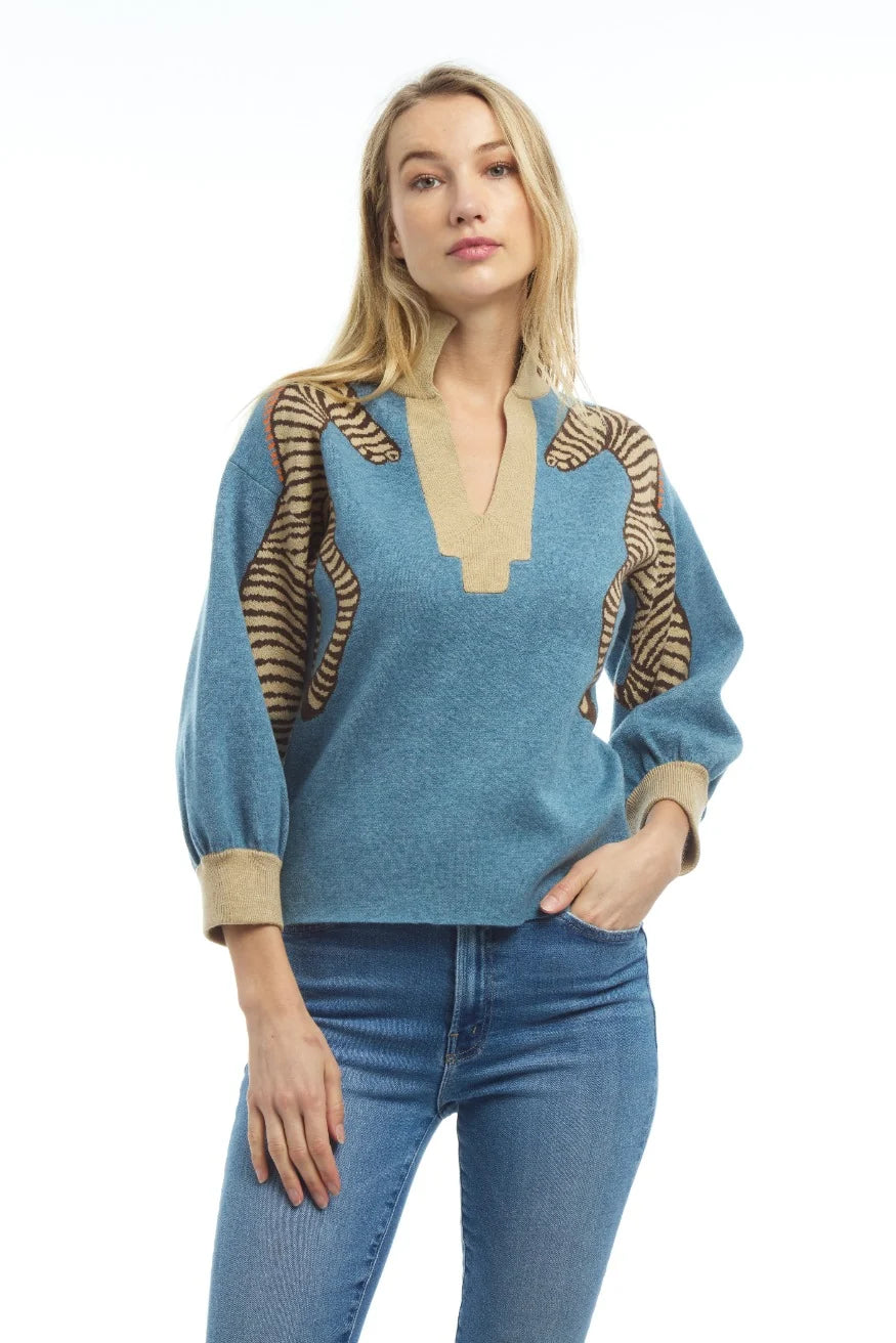 Zebra Knit Sweater